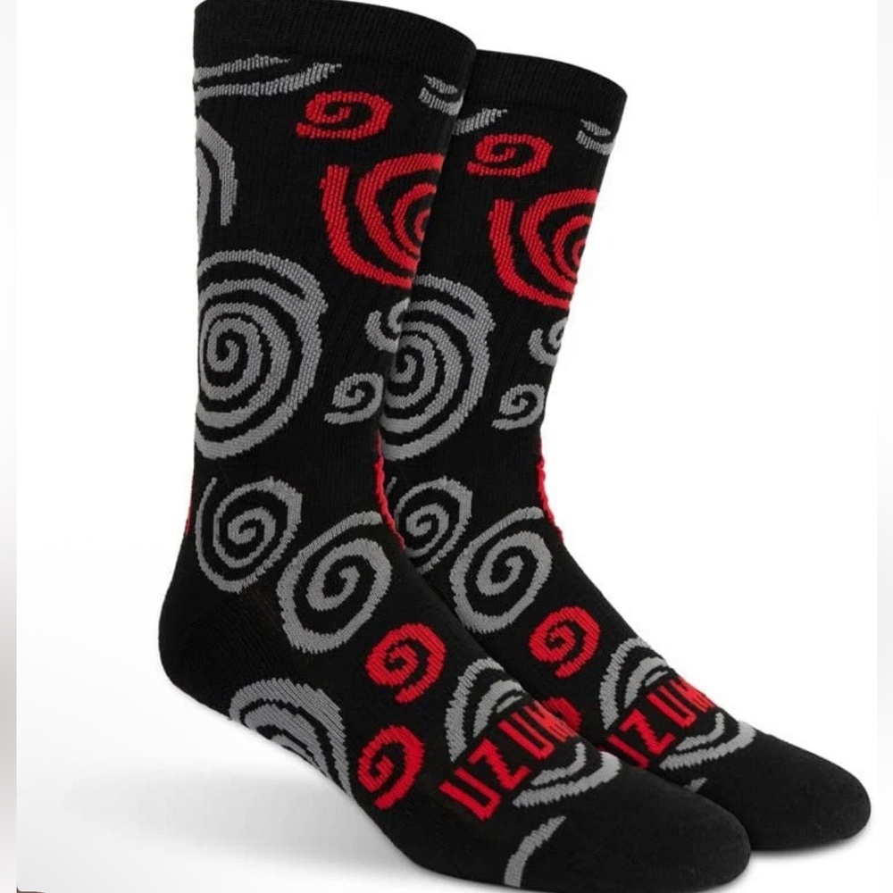 Black and Red Swirl Socks